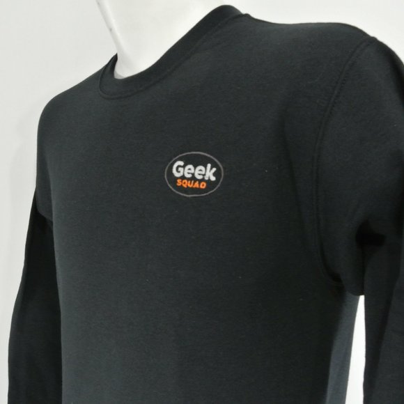 GEEK SQUAD Tech Repair Employee Uniform Black Sweatshirt Size S Small - Picture 1 of 9